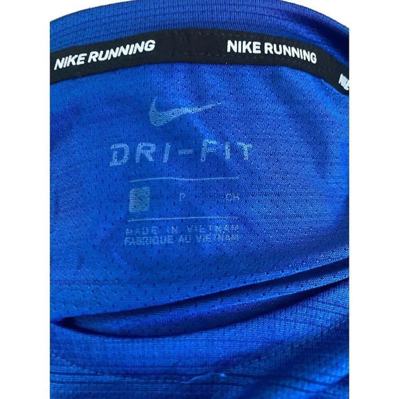 Nike Dri-Fi Men's Blue Long Sleeve Crew Neck Pullover T-Shirt Size Small - Picture 3 of 4
